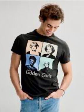 The Golden Girls Pop Art Box Panel Crewneck Short Sleeve Graphic Tee Shirt Sz M